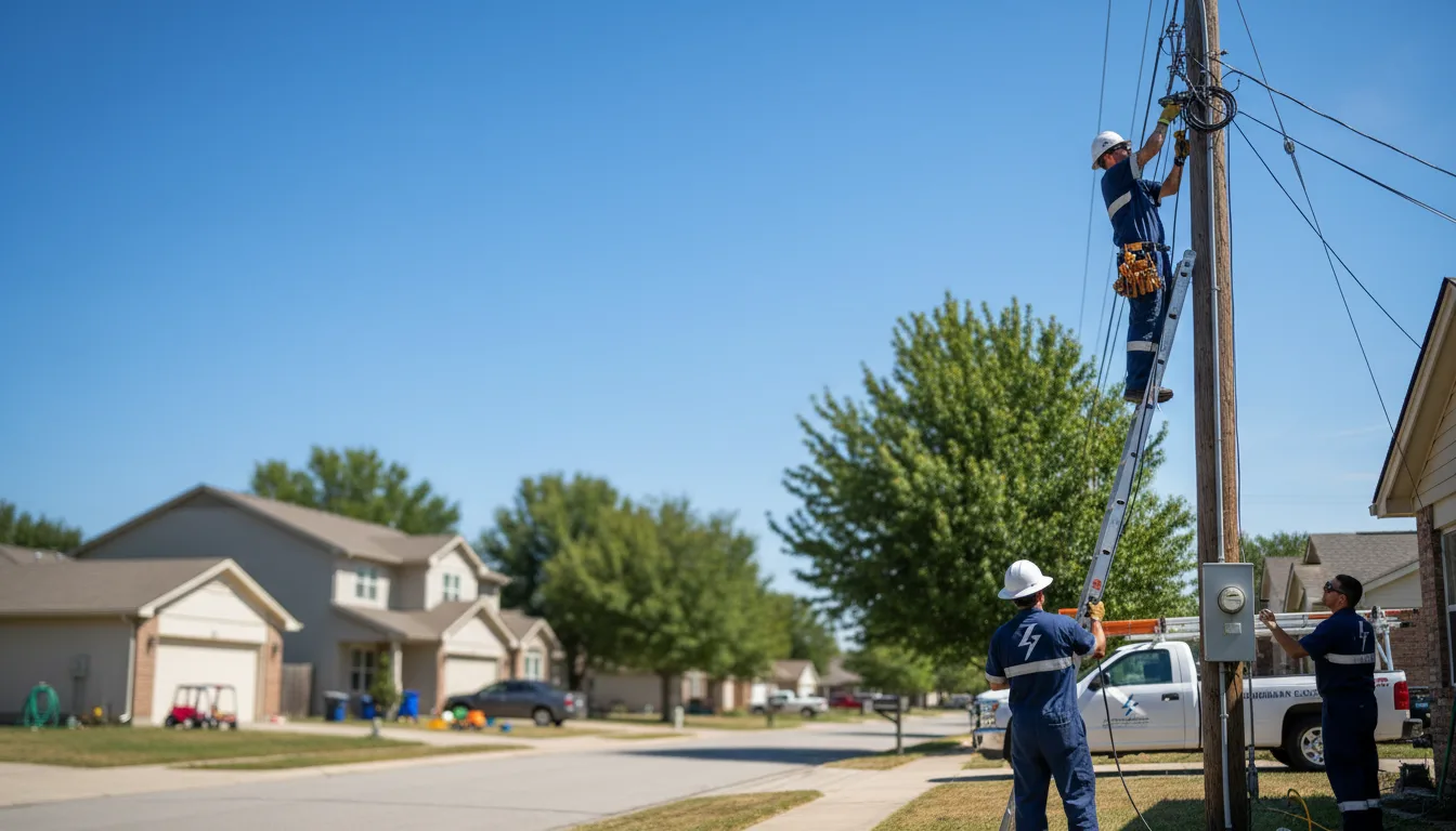 Residential electrician providing installation services in Wesley, AR